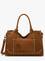 Handtassen Houston Leder Basilic pepper Bruin houston BHOU22